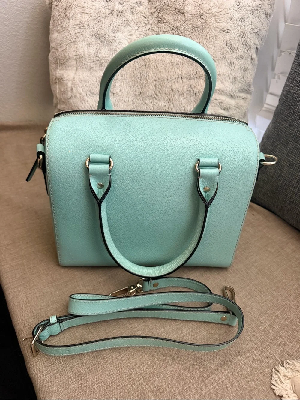 kate spade Mint Green Leather Crossbody Satchel